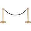 Rope crowd control barrier stanchion pole with braide rope or velour rope